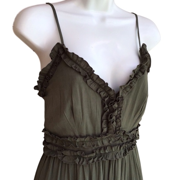 Altar’d State Green Ruffled Jumpsuit - Picture 6 of 8